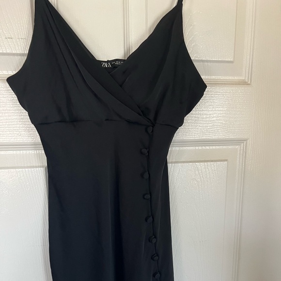 NWT ZARA SILK MIDI DRESS - Picture 2 of 5